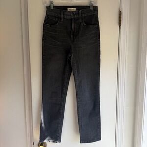 Madewell The Perfect Vintage Crop Jean High Rise Faded Black Lunar Wash Size 25